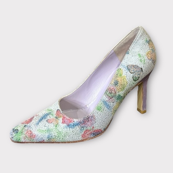 Charles Jourdan Butterfly Pointed Toe Heels Size 6 - Picture 1 of 12